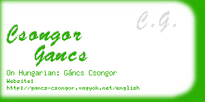 csongor gancs business card